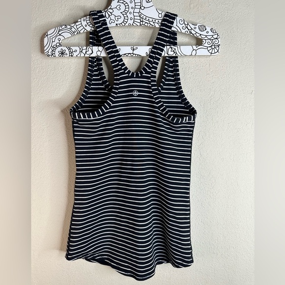 Lululemon Studio Racerback Parallel Stripe Black White - Picture 3 of 4